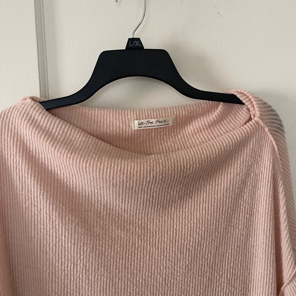 FREE PEOPLE Main Squeeze Brushed Hacci Top Drop Shoulder Sweater Women’s Small